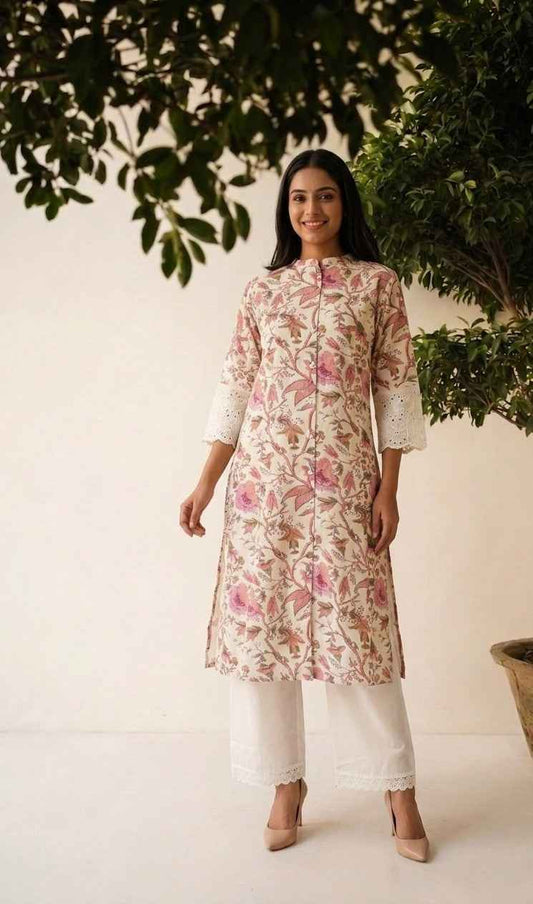 Pure Cotton Two Piece Pant Set