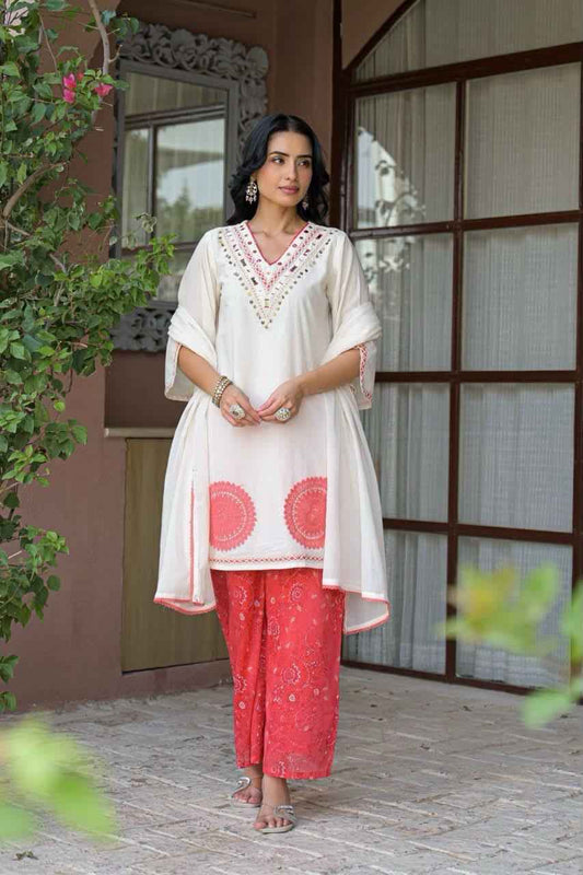 Pure Cotton Dupatta Set  CS0378