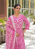 Premium Cotton Lehariya Dupatta Set CS0224
