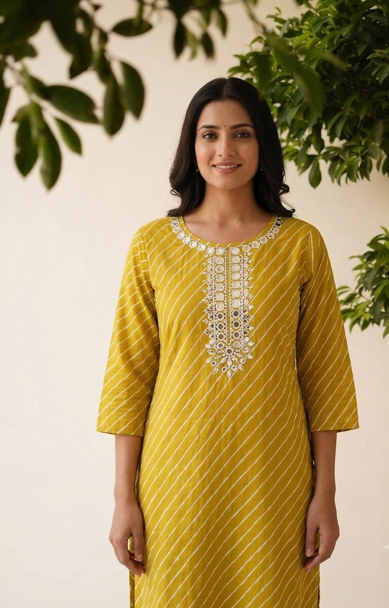 Pure Cotton Dupatta Set With Lehariya Print CS0244