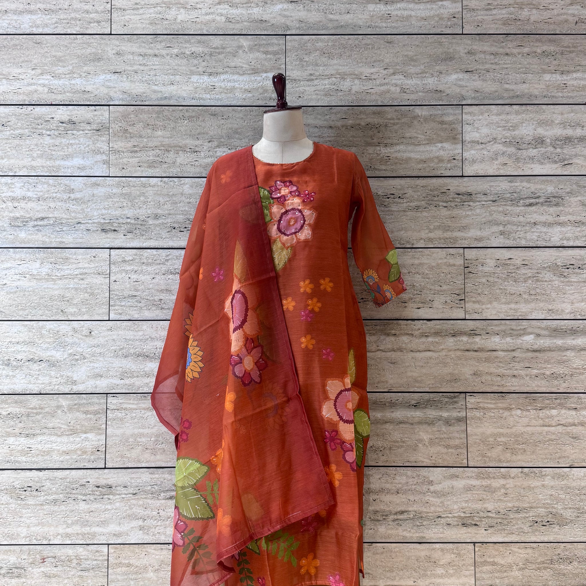 Chanderi Silk Dupatta Set - CSLK001