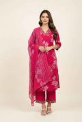 Pure Cotton Three Piece Dupatta Set - LC0318