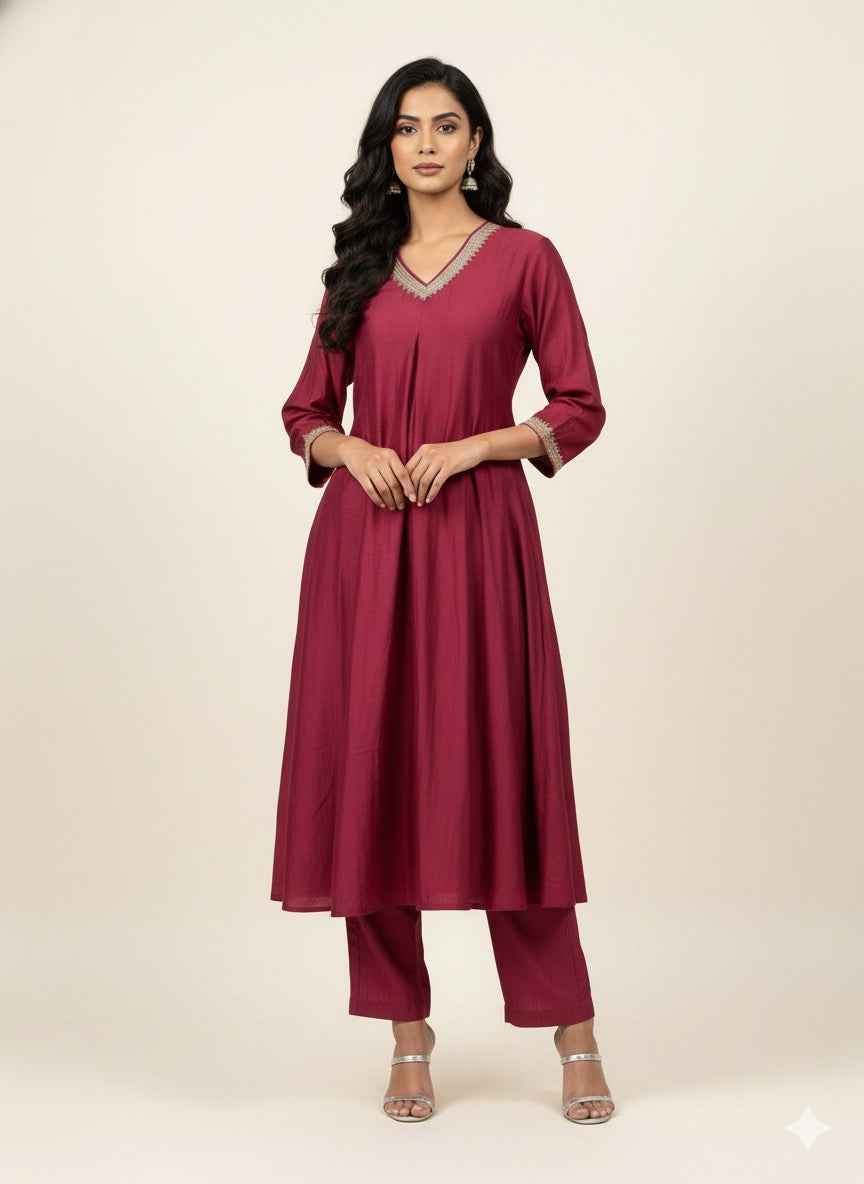 Soft silk with chanderi Dupatta set MLC030