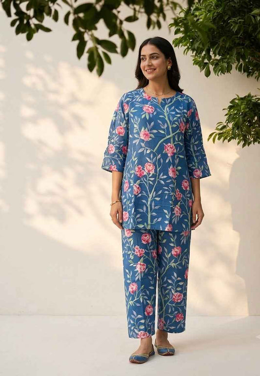 Big Size Co-Ord Set In  Cotton Fabric TP011