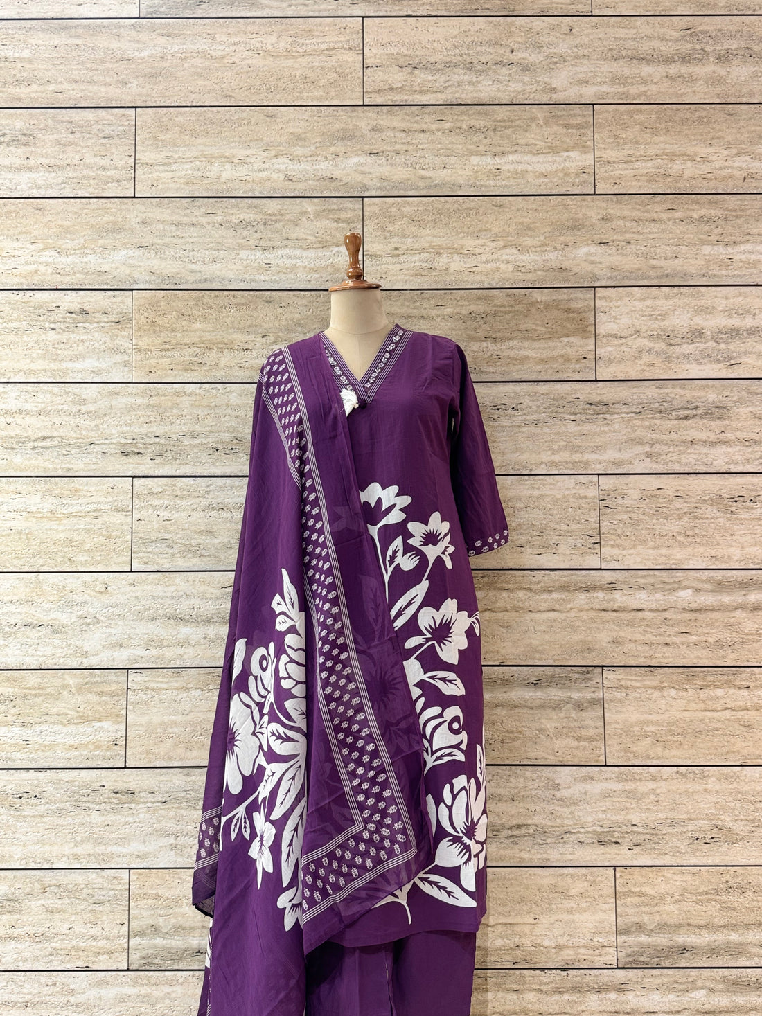 Digital Floral Print Pure Cotton Dupatta set FL092