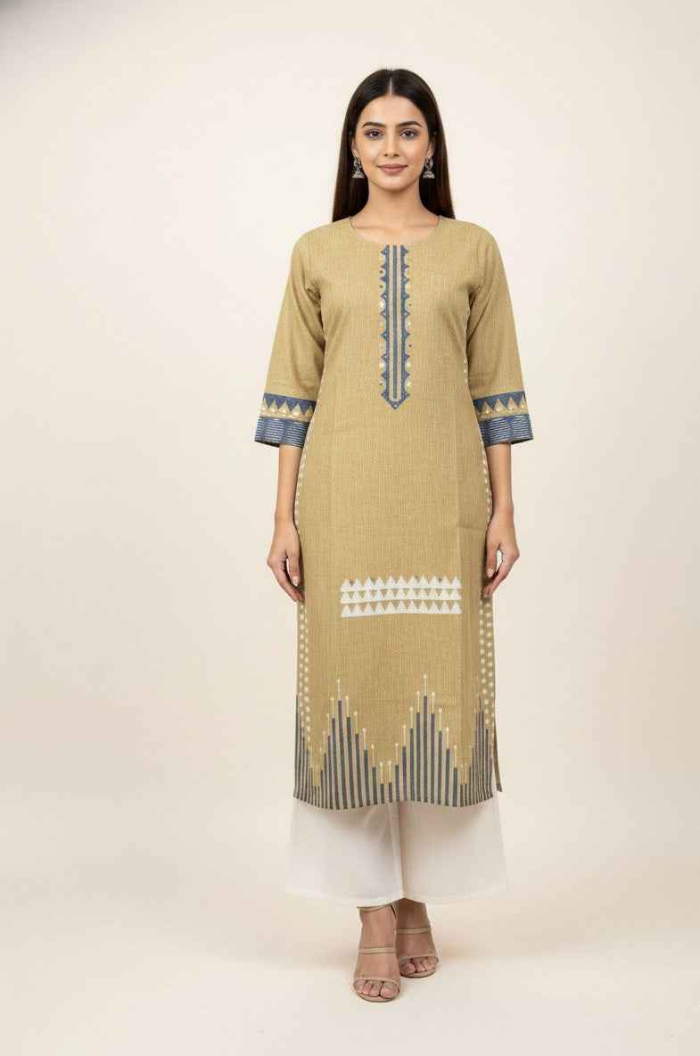 Pure Linen Three Piece Dupatta Set