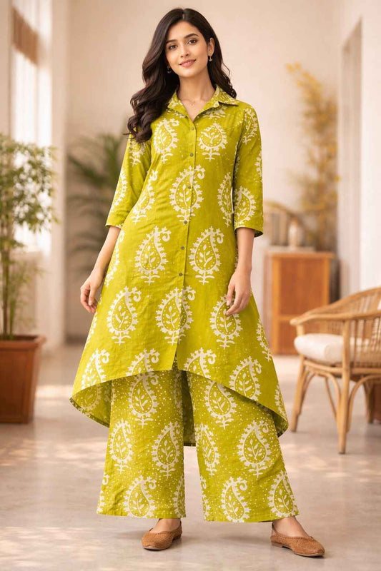 New Premium Cotton A-Line Co Ord Set COS098