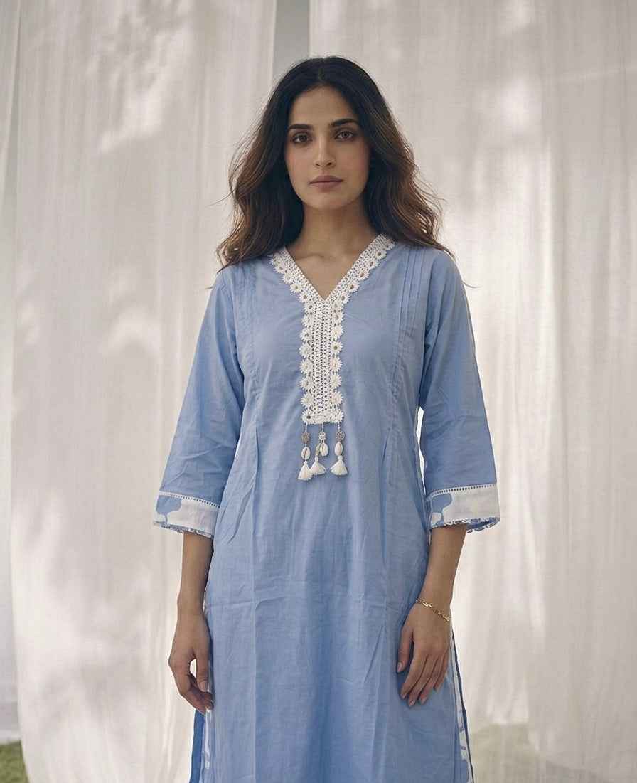 Pure Cotton Three Piece Dupatta Set