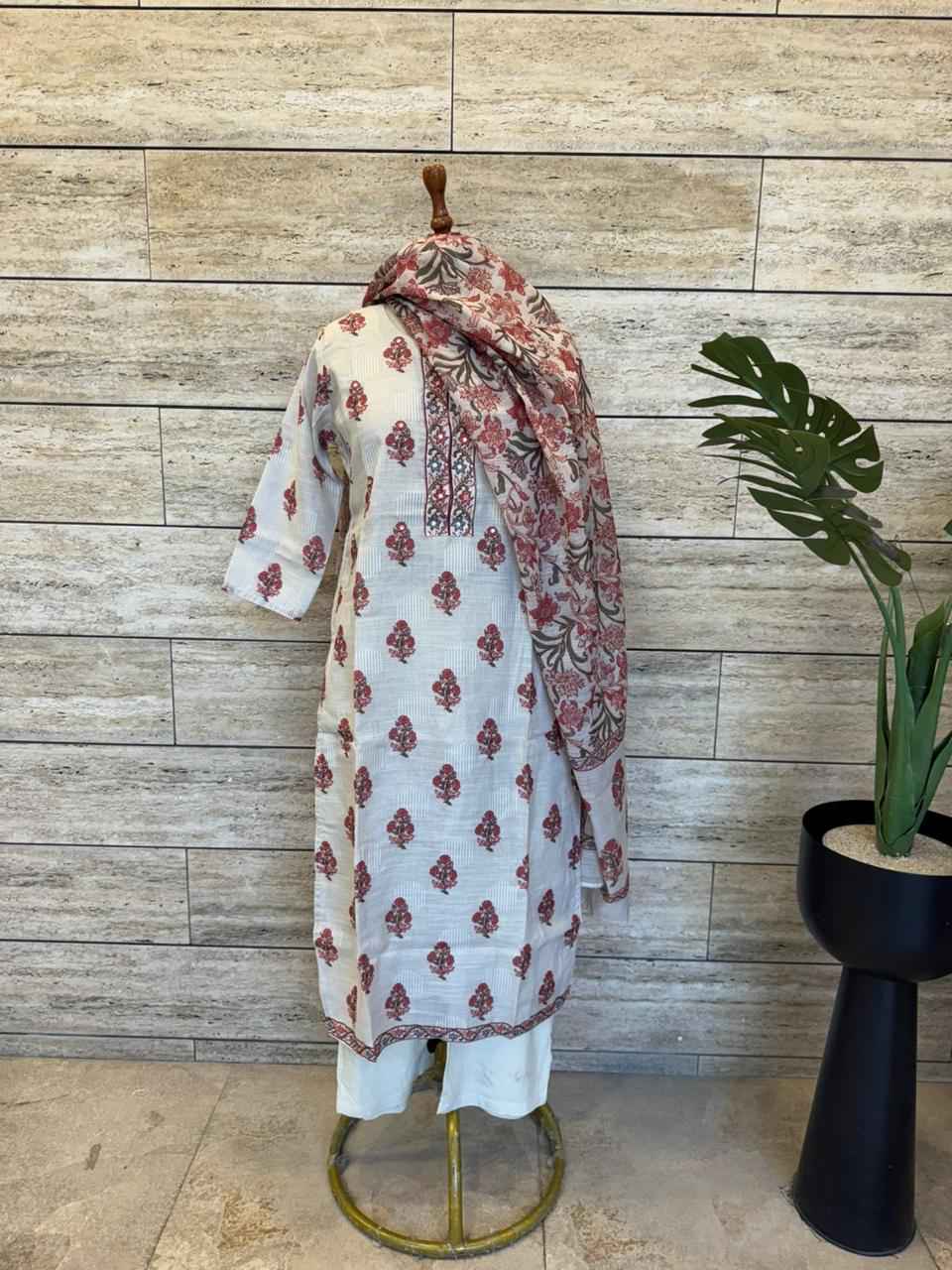 Pure Chanderi Dupatta Set