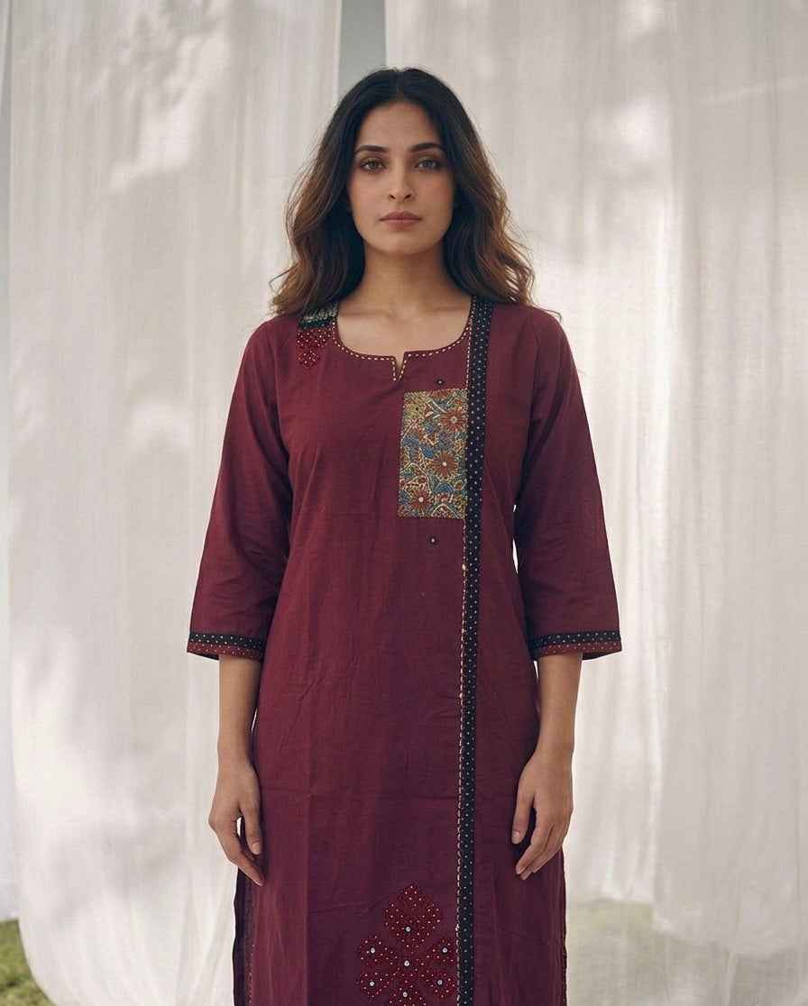 Pure Cotton Three Piece Dupatta  Set