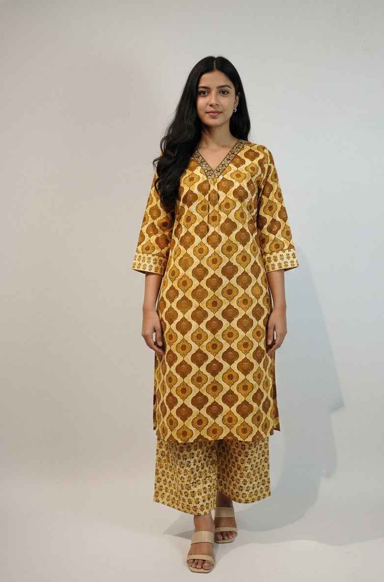 Pure Cotton Three Piece Dupatta Set  CS0200