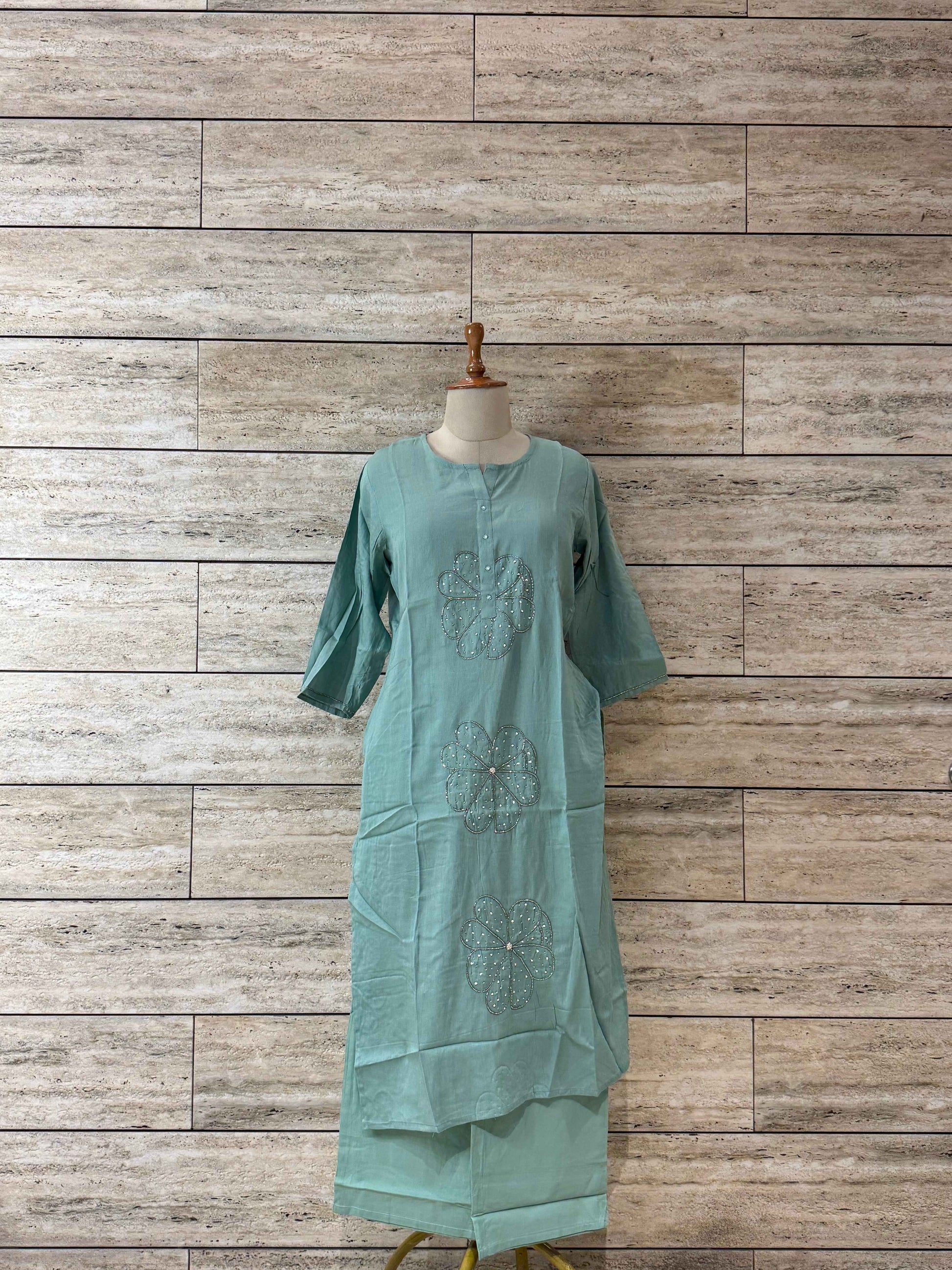 Soft Cotton Silk Kota Doriya Dupatta Set With Handwork KD004 (Copy)