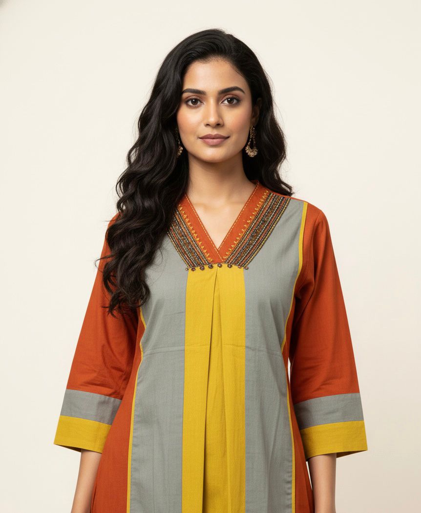 Premium Cotton Solid Beas With Printed Dupatta Set CS0102