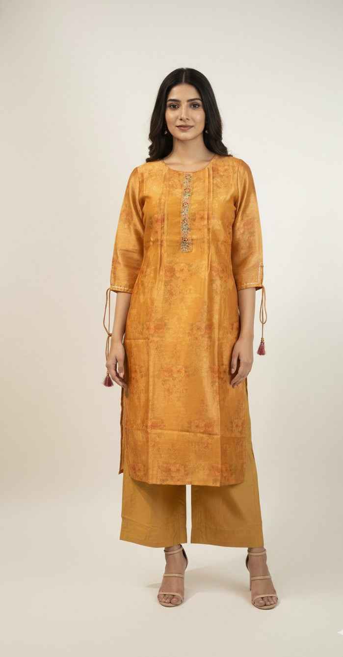 Festive Wear Chanderi Silk Floral Print  Dupatta Set With Inner MS010