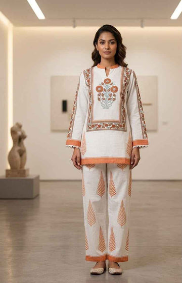 Pure Cotton Block Print Co Ord Set COS164
