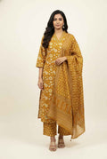 Pure Cotton  Floral Print Three Piece Dupatta Set  CS0203