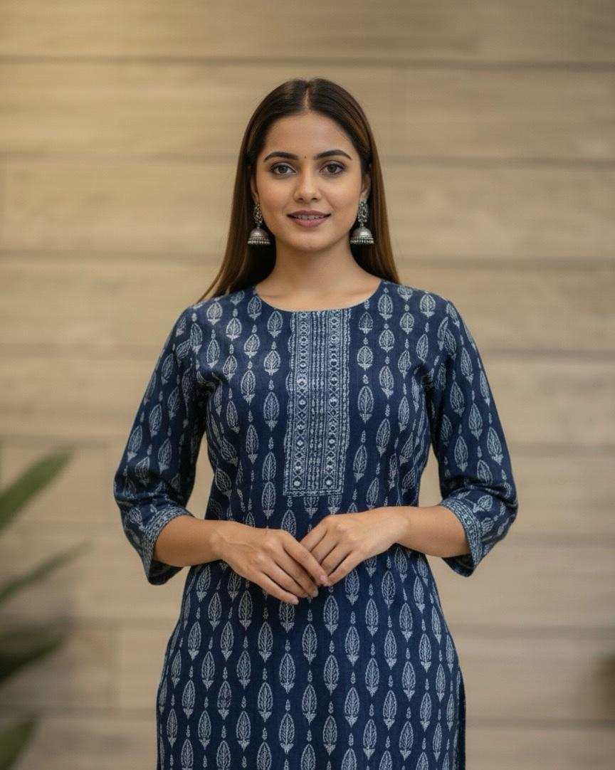 Pure cotton Dupatta set with embroidery