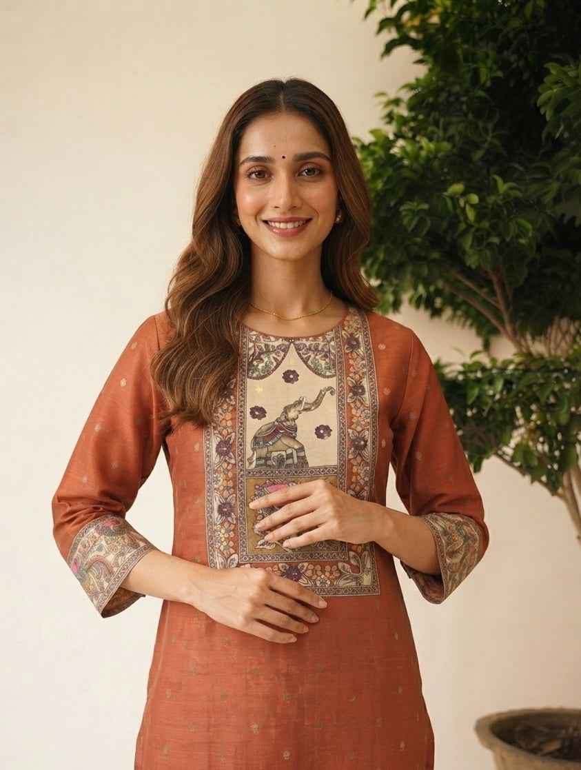 Pure Chanderi  Silk Dupatta Set CHS020