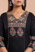 Premium cotton solid kurta with printed Dupatta set  CS0235