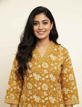 Pure Cotton  Floral Print Three Piece Dupatta Set  CS0203