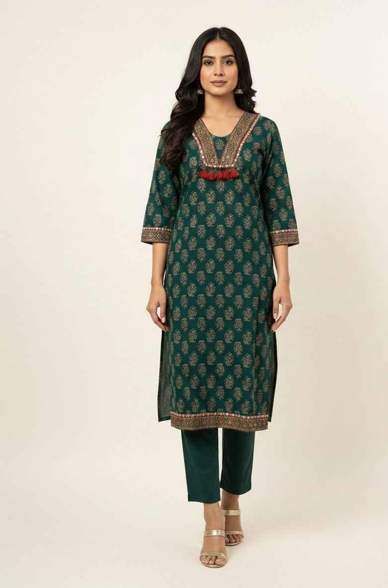 Pure Cotton Three Piece Dupatta Set