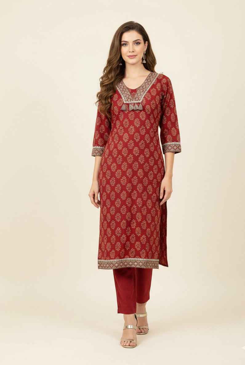 Pure Cotton Three Piece Dupatta Set