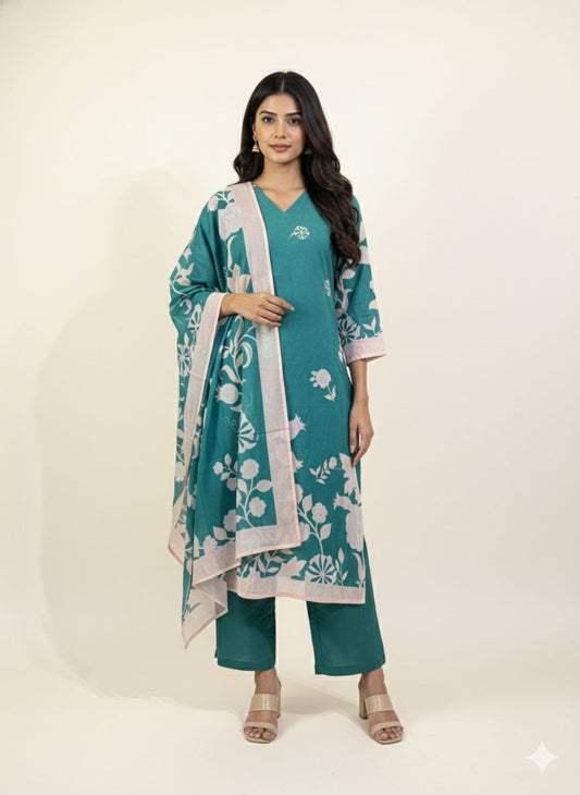 Premium Cotton Digital Print Dupatta Set CS0160