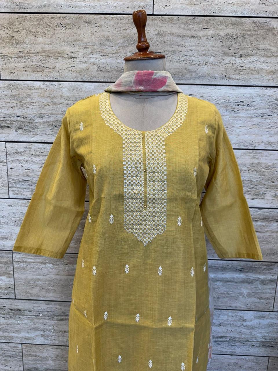 Pure Chanderi Dupatta Set