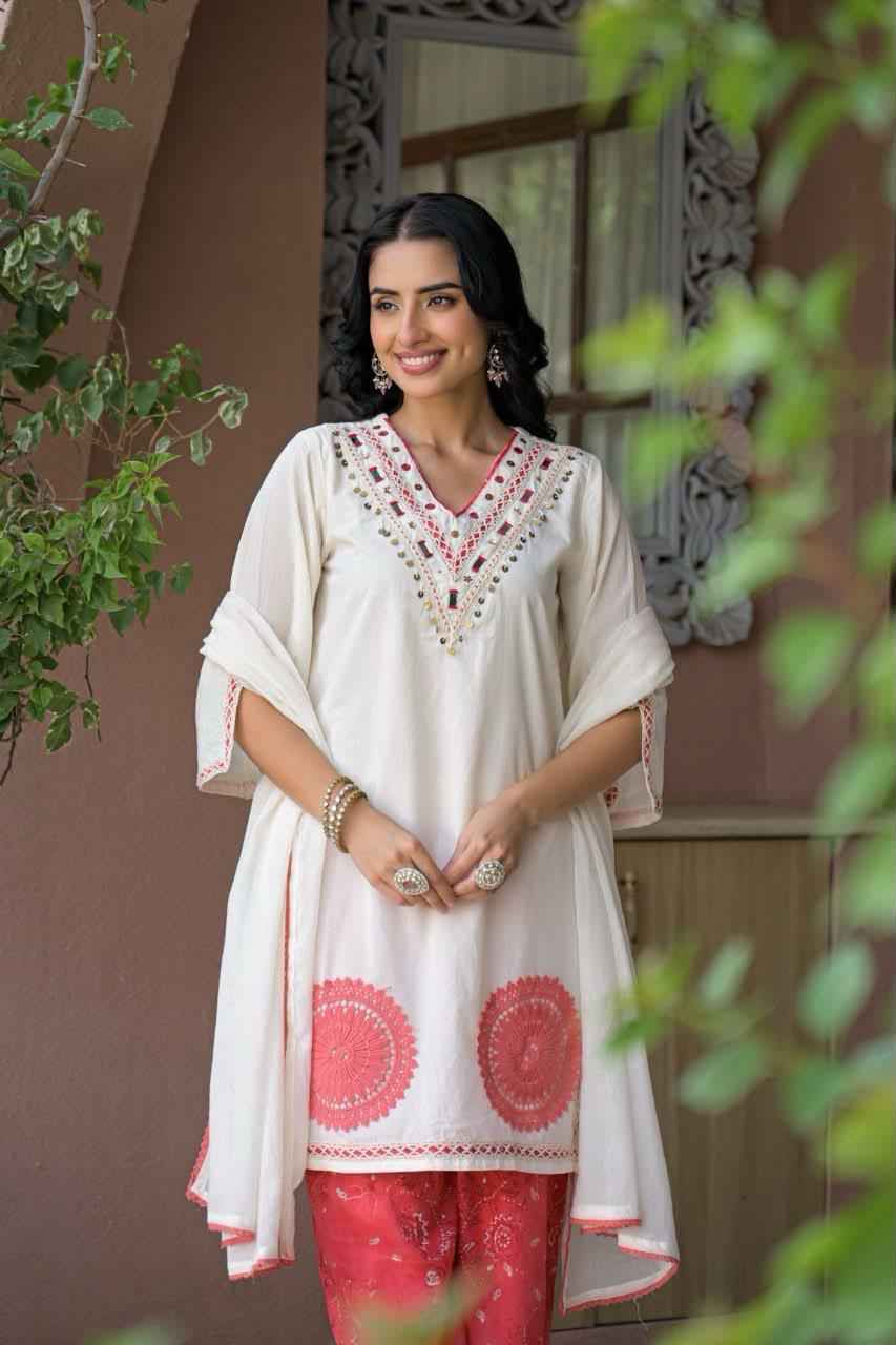 Pure Cotton Dupatta Set  CS0378