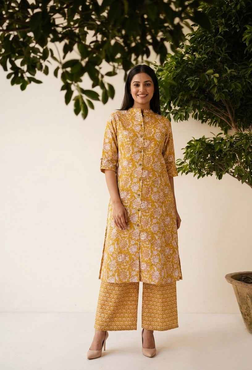 Pure Cotton Two Piece Pant Set