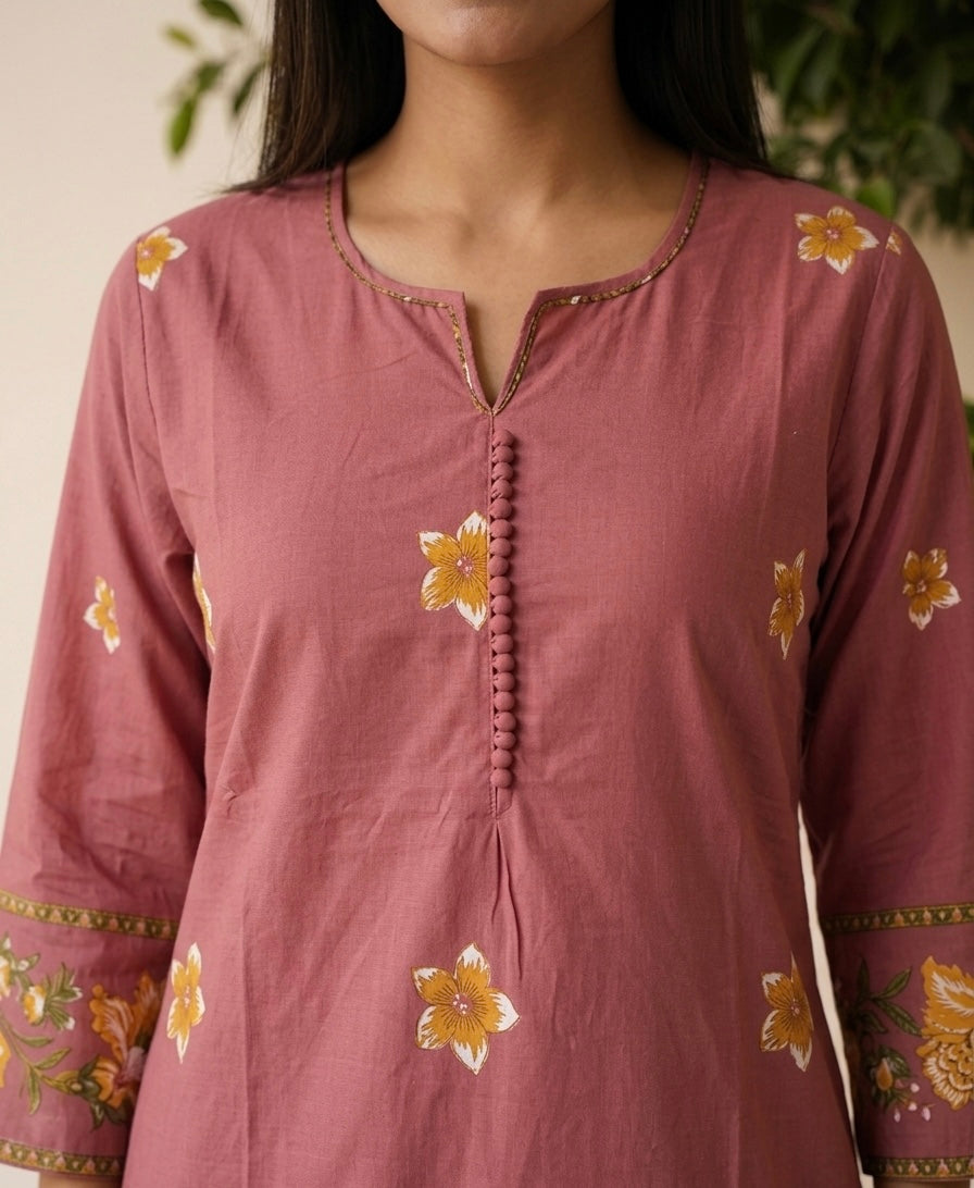 Pure Cotton  Two Piece Pant Set PSS053