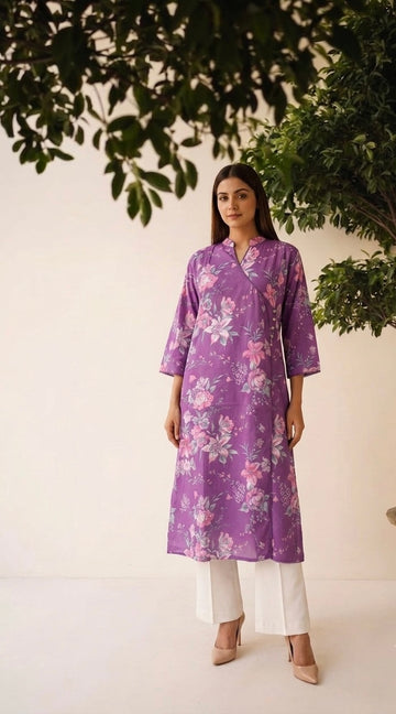 Pure Cotton Single Kurta In Plus Size