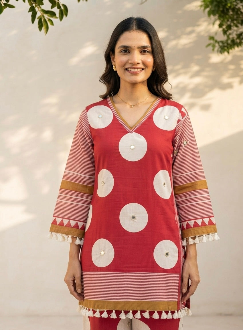 Pure Cotton Dupatta Set With Farsi Bottom CS0302
