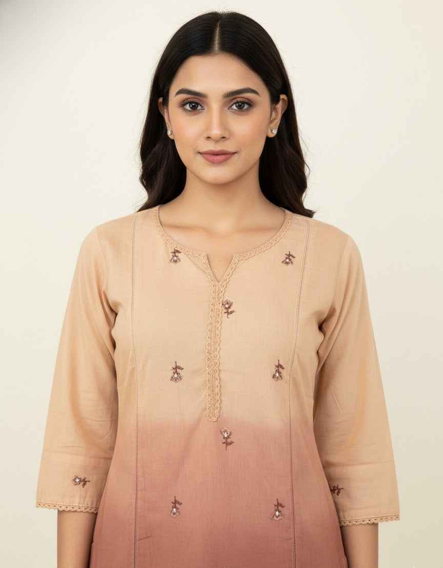 Pure Mul Cotton Three Piece Dupatta Set