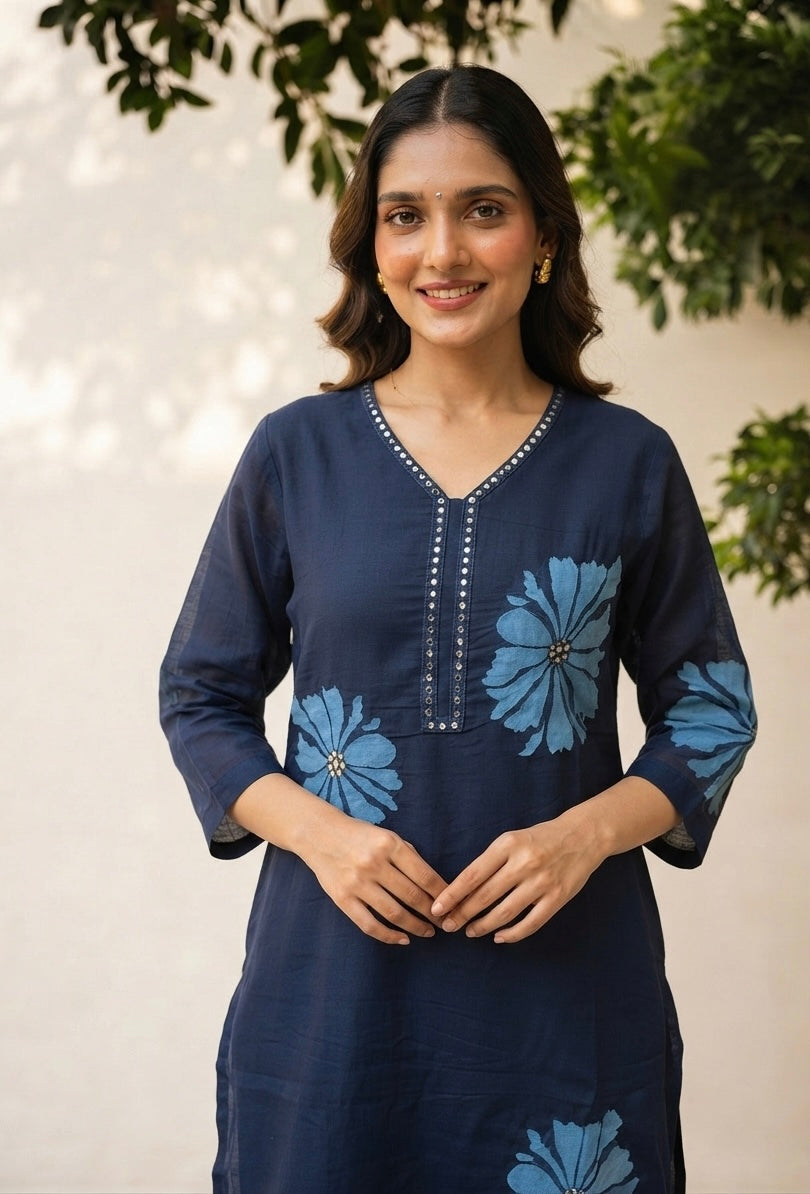 Premium Kora silk with embroidery Dupatta Set