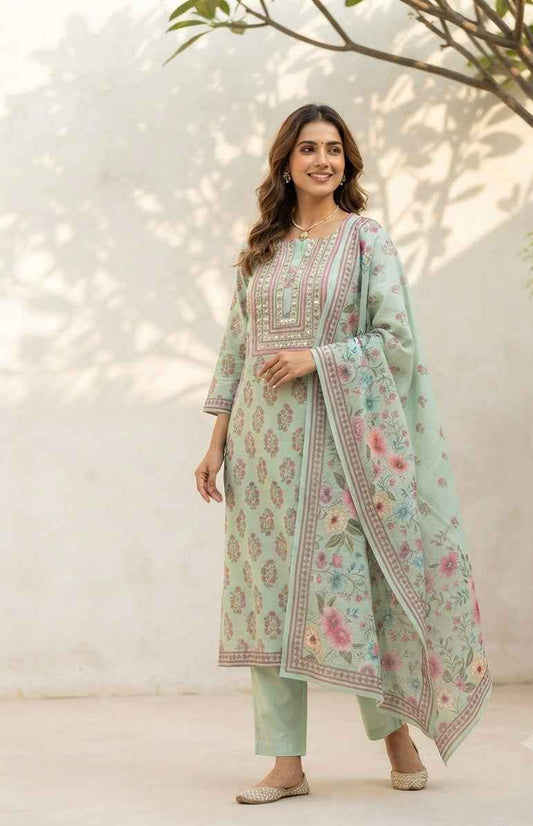 Pure Chanderi Dupatta Set CHS014