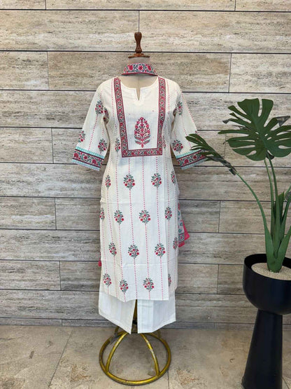 Pure Cotton Dupatta Set