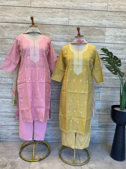 Pure Chanderi Dupatta Set