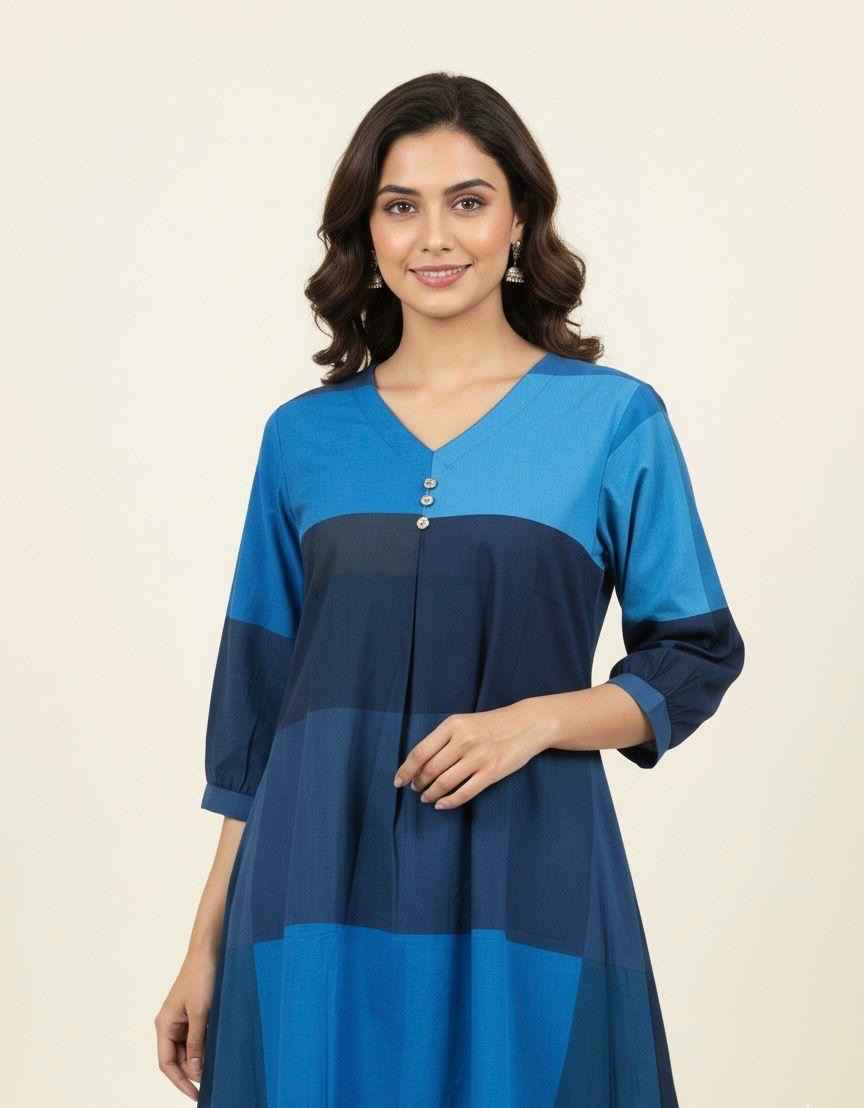 Handloom Cotton A Line Pant Set PS062