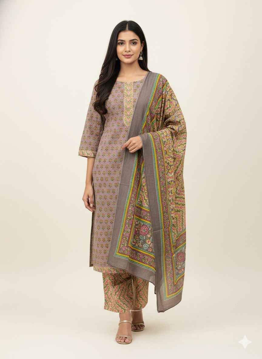 Pure cotton Dupatta set