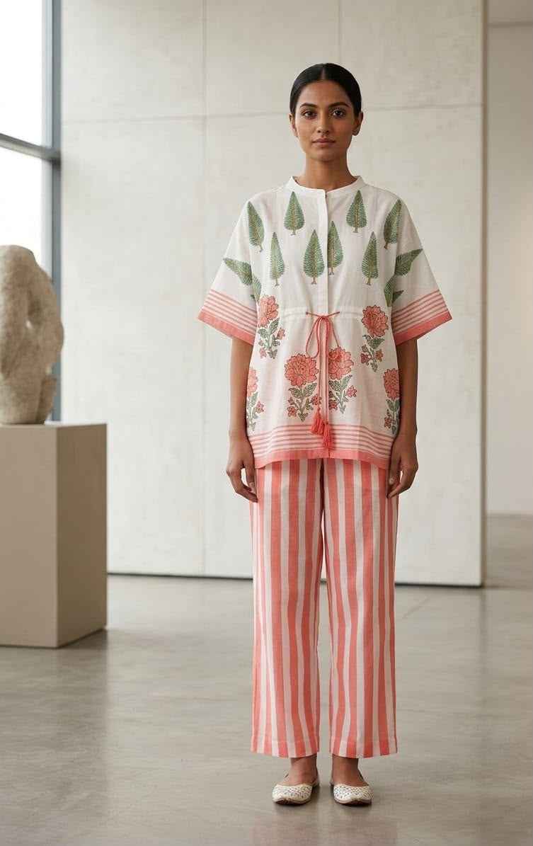 Pure Cotton Block Print Co Ord Set COS168