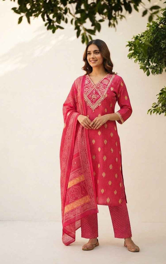 Pure Cotton Dupatta Set