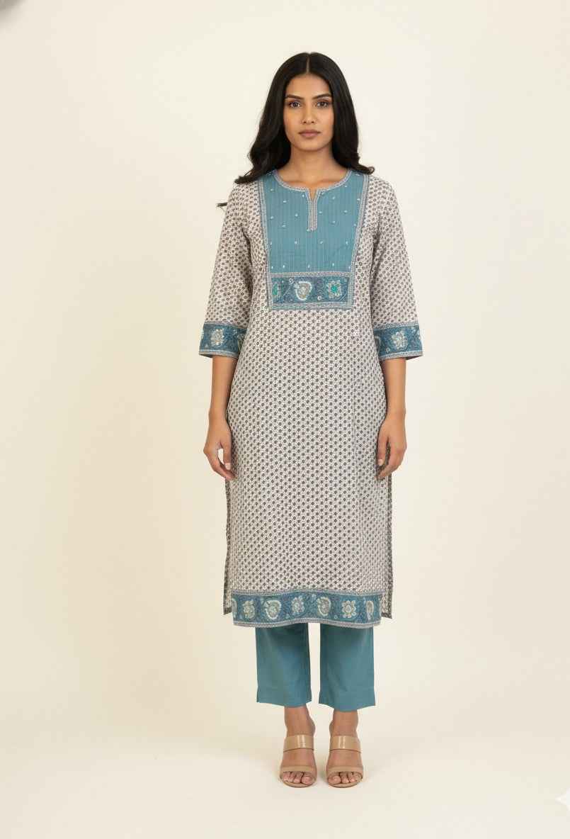 Pure Cotton Three Piece Dupatta Set