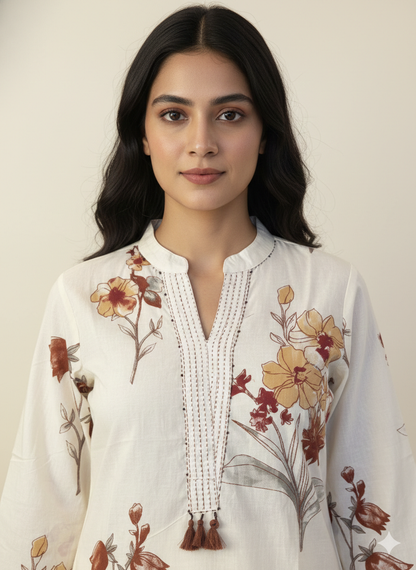 Pure Cotton Floral Print Co Ord Sets COS0104