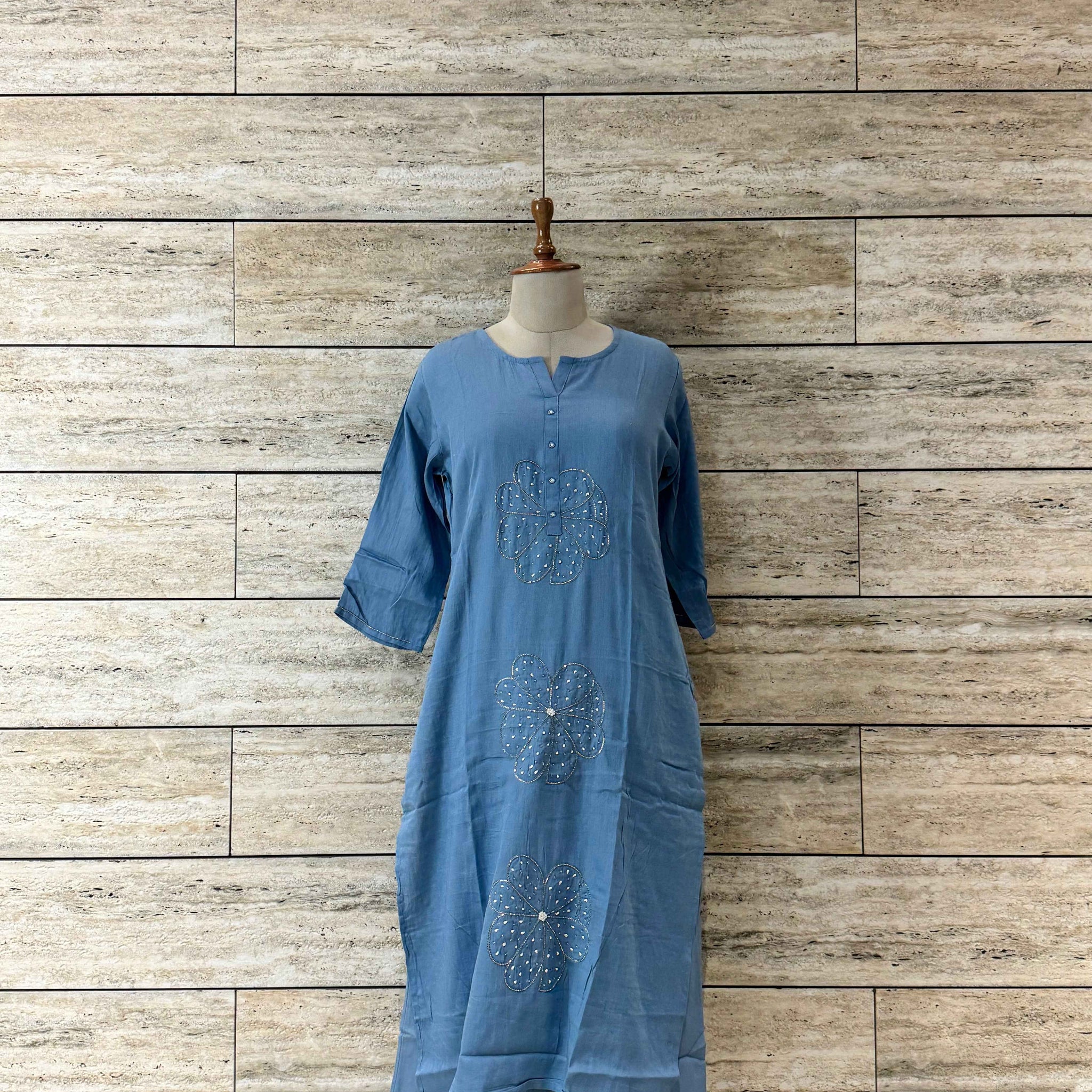 Soft Cotton Silk Kota Doriya Dupatta Set With Handwork KD004 (Copy)