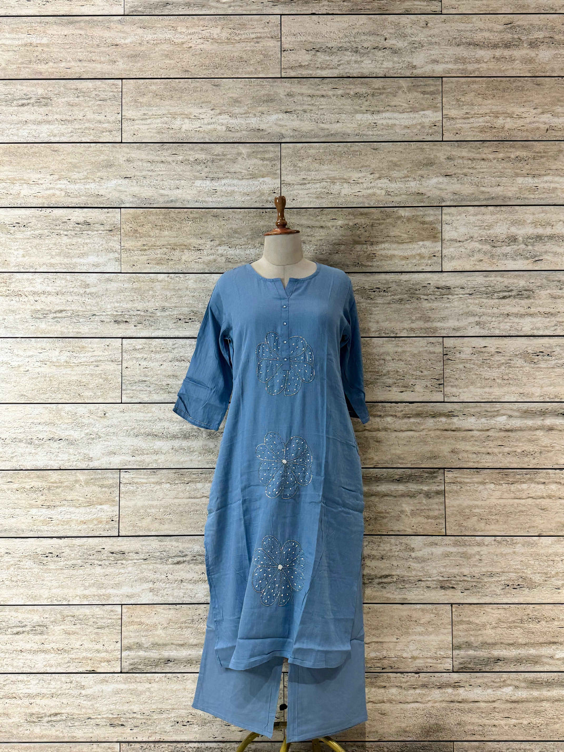 Soft Cotton Silk Kota Doriya Dupatta Set With Handwork KD004 (Copy)
