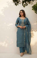 Pure Cotton Dupatta Set
