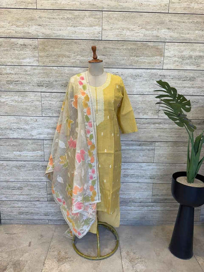 Pure Chanderi Dupatta Set