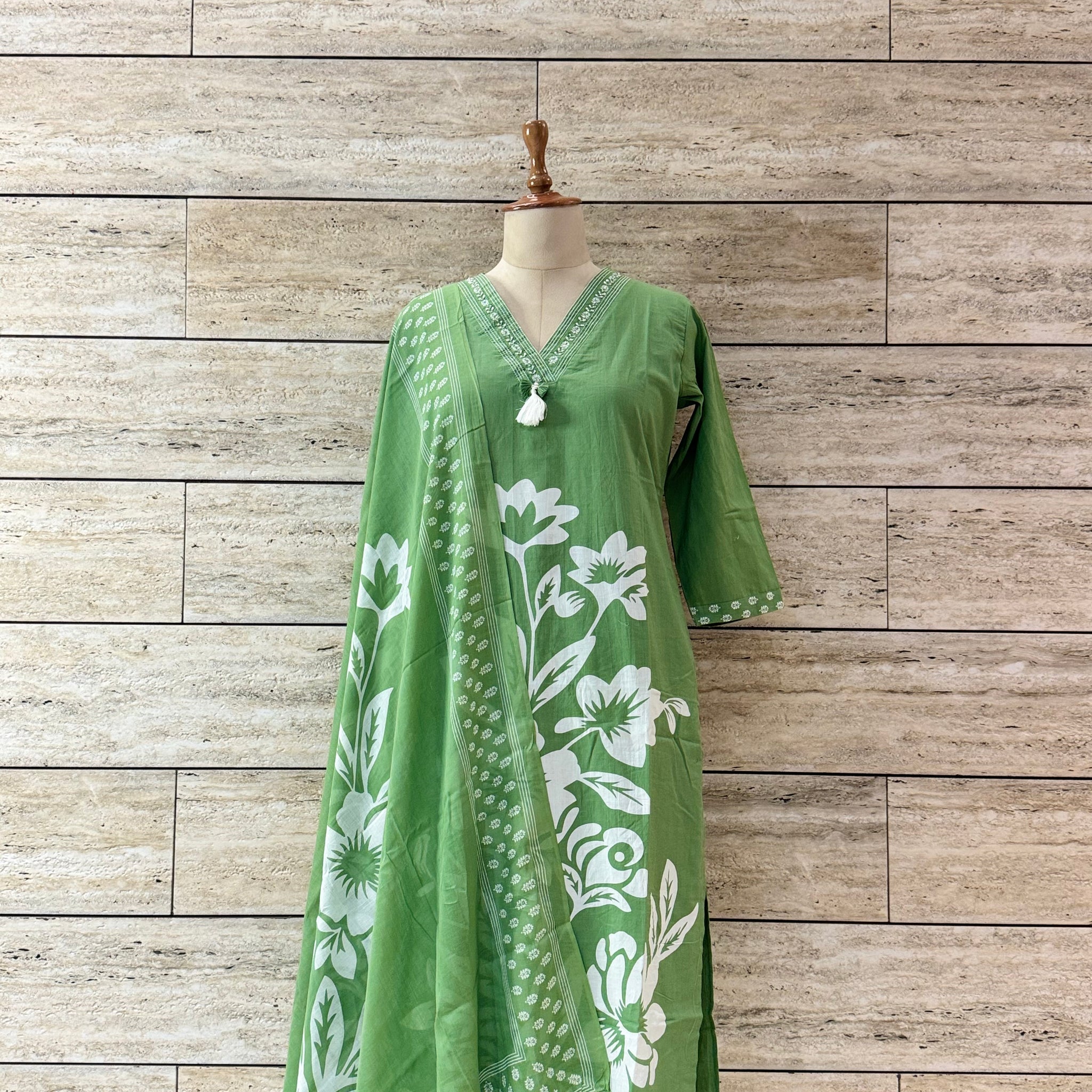 Digital Floral Print Pure Cotton Dupatta set CS058