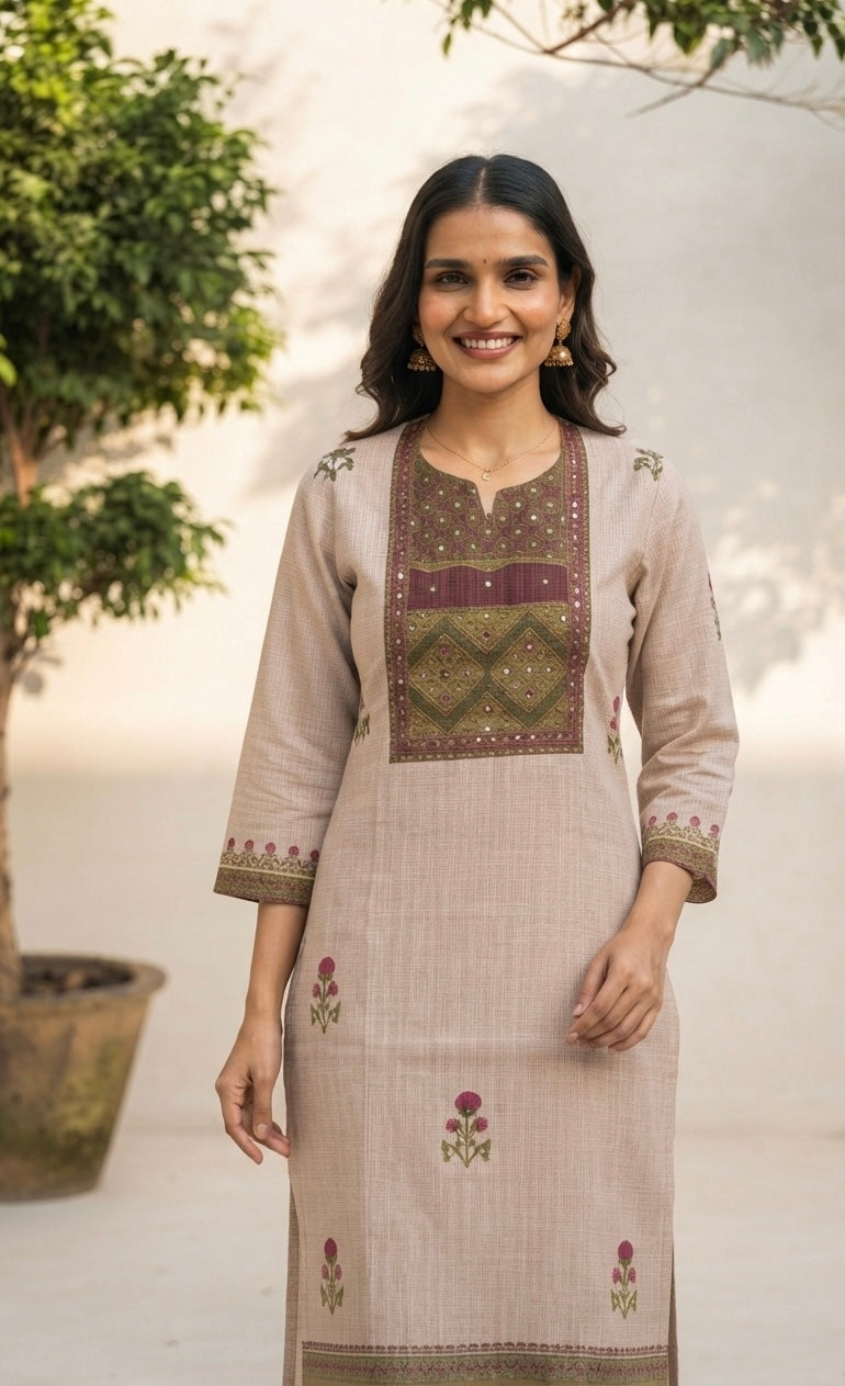 Pure Kota Doriya Dupatta Set With Inner KD046